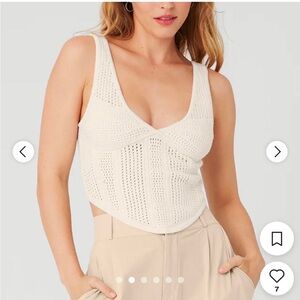 Alo yoga crochet top black never worn with tags XS